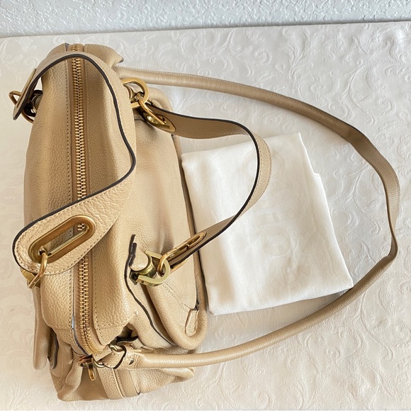 Chloe beige medium paraty bag - Picture 5 of 10